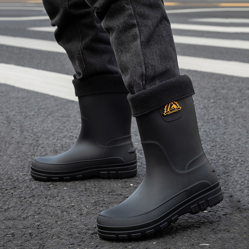 Youtube Leatherwork - New Fashion Men Rain Boots Platform
