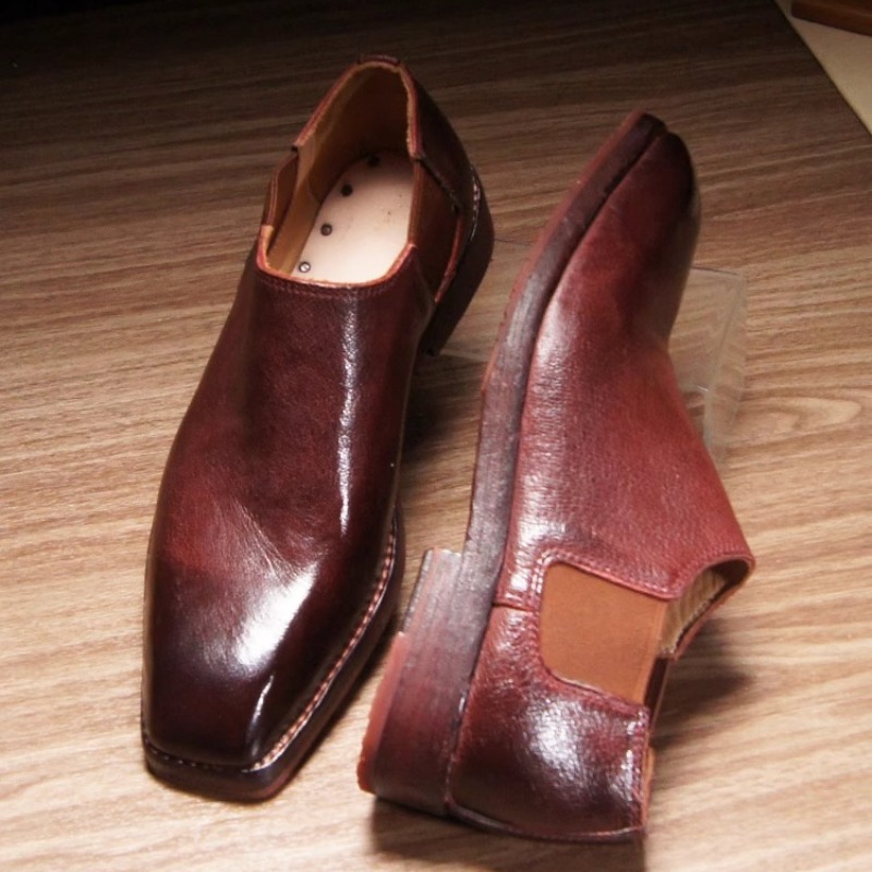 Leather Work Oxfords - Fashion Casual Square Toe Chelsea Boots