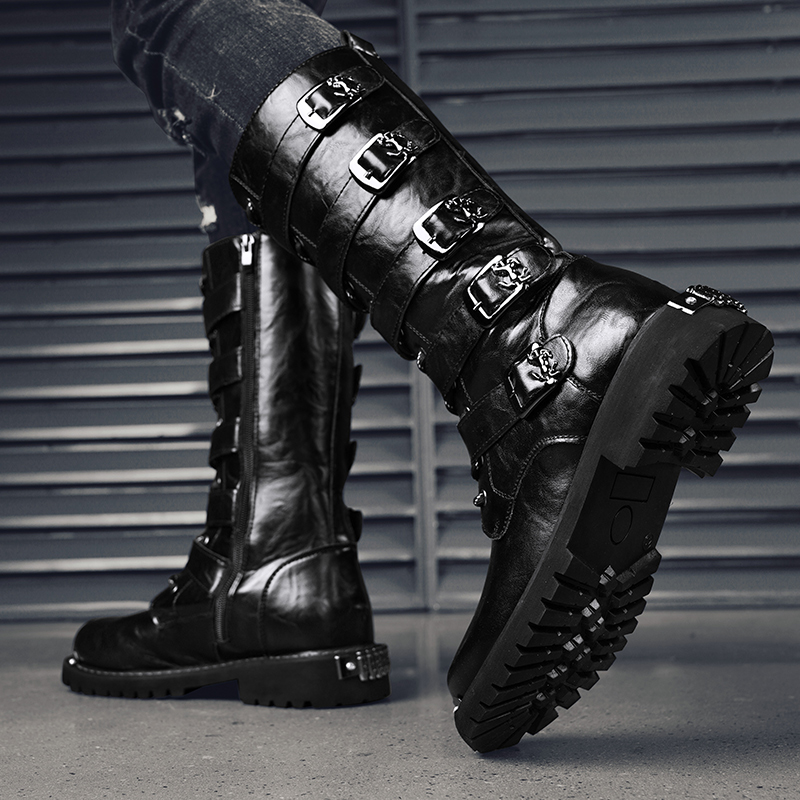 Youtube Leatherwork - Fashion New Fashionable Motorcycle Boots Men's