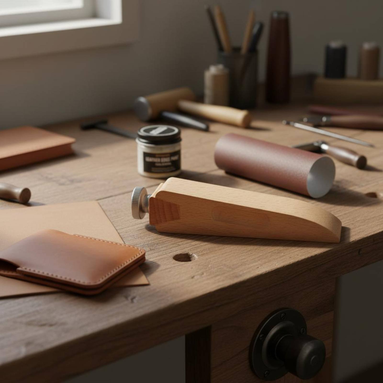 Leatherworker Block - Leather Border Sanding Block Adjustable Clamp