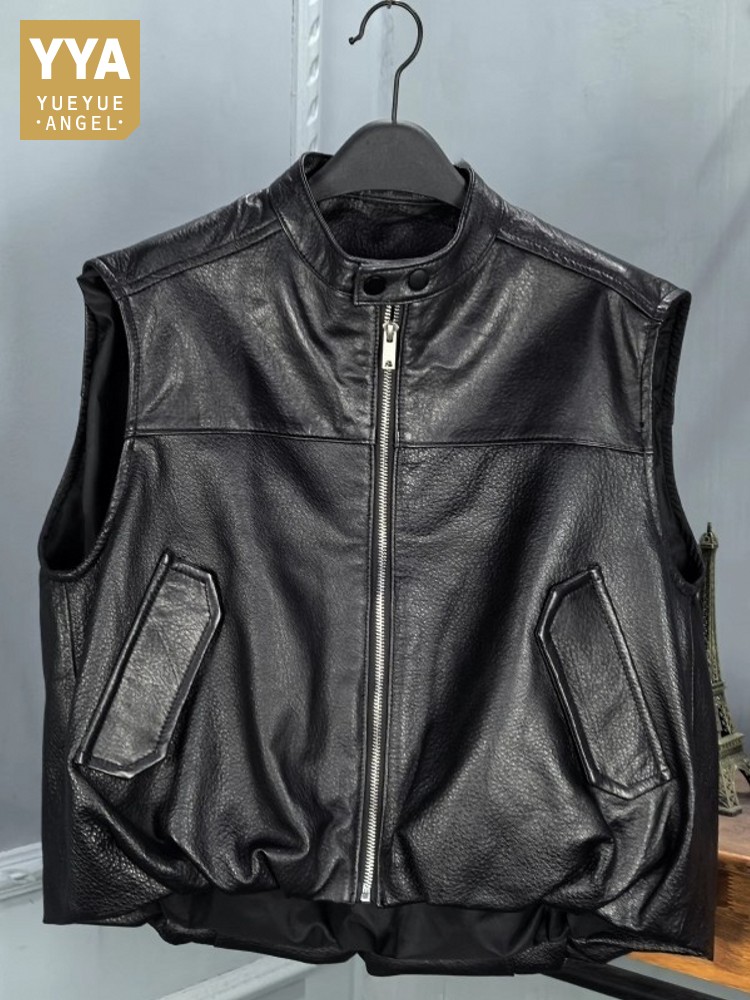 Leather Work Vest - Autumn Fashion Natural Sheepskin Women Vest