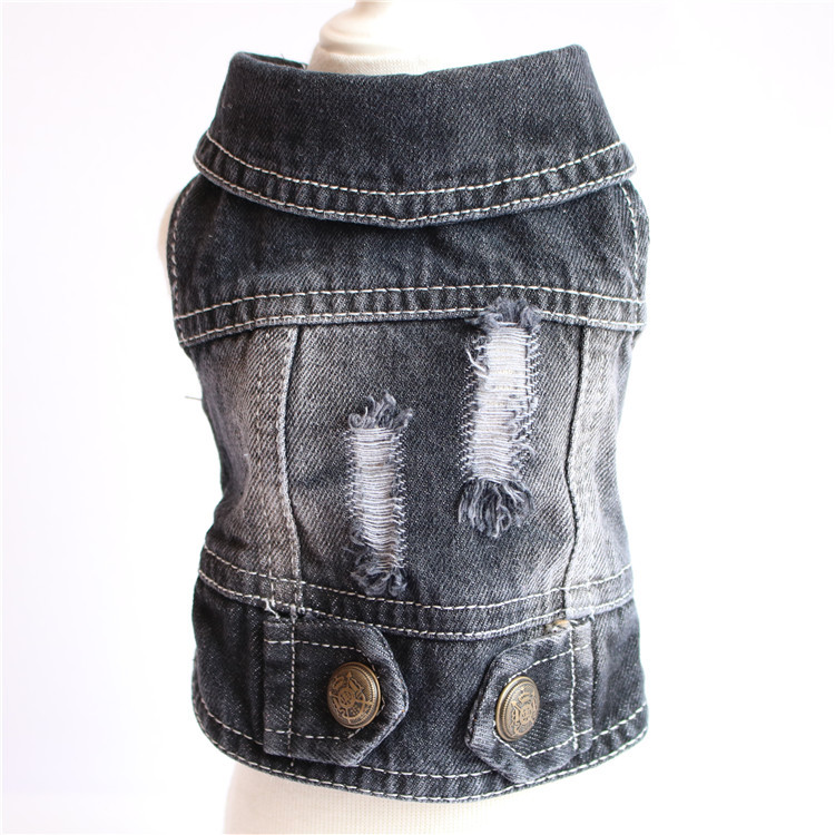 Leather Work Vest - Wholesale Pet Clothes Fashion Classic Cool