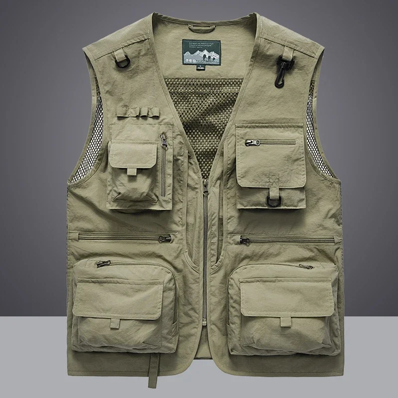 Leather Work Vest - Summer Men Unloading Vest Coat Casual