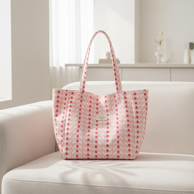 Leatherwork Patterns - 1PC Reversible Wave Pattern Canvas Tote