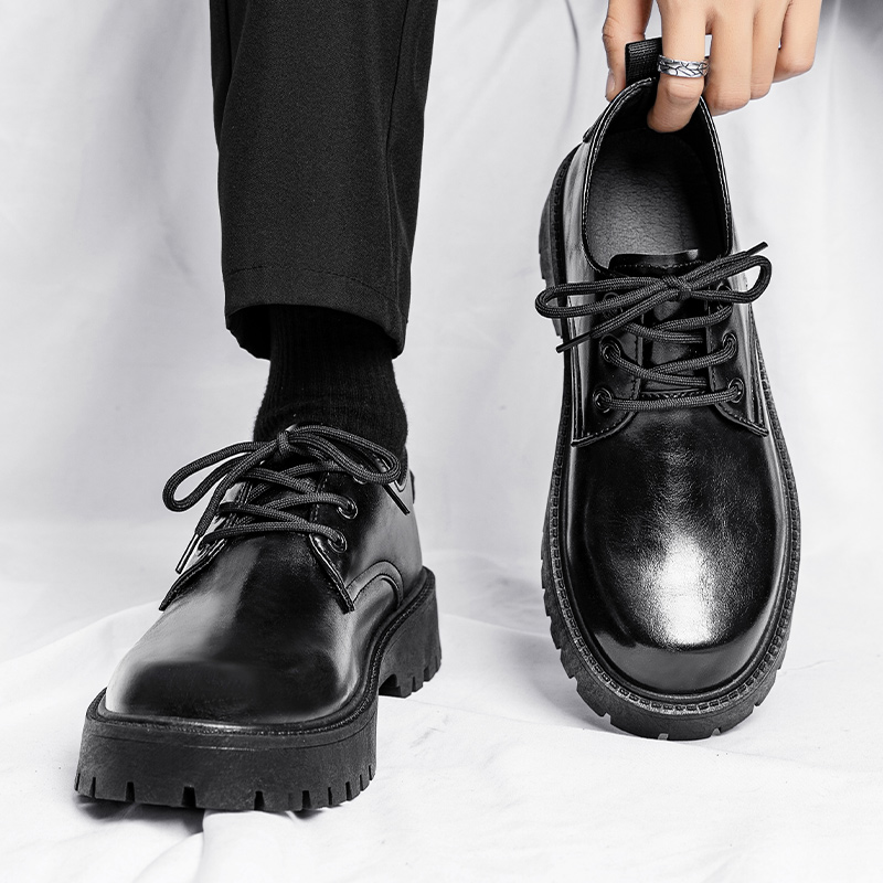 Leather Work Oxfords - Men's Leather Casual Shoes Comfort Lace