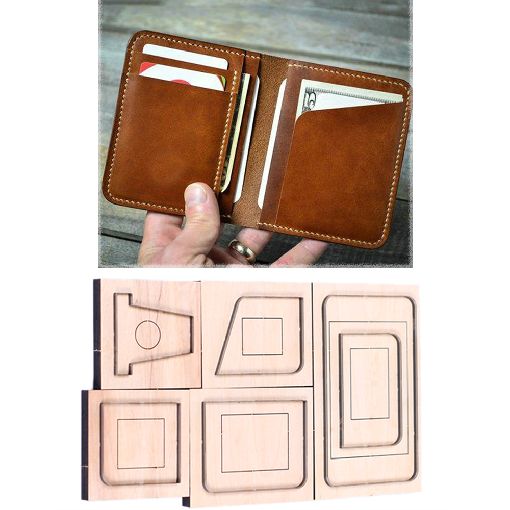 Leatherwork Patterns - DIY leather craft simple card holder