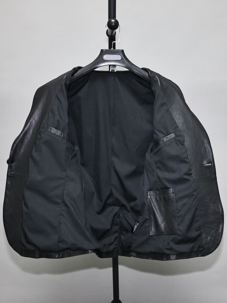 Slim Fit Solid Color Men Offic - Leather Work Jacket Mens 评论和价格