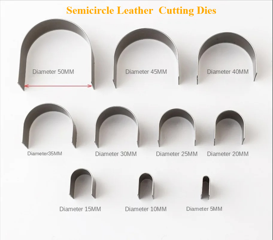 10Pcs/Set Semicircle Leather C - Leathercraft Japan 评论和价格