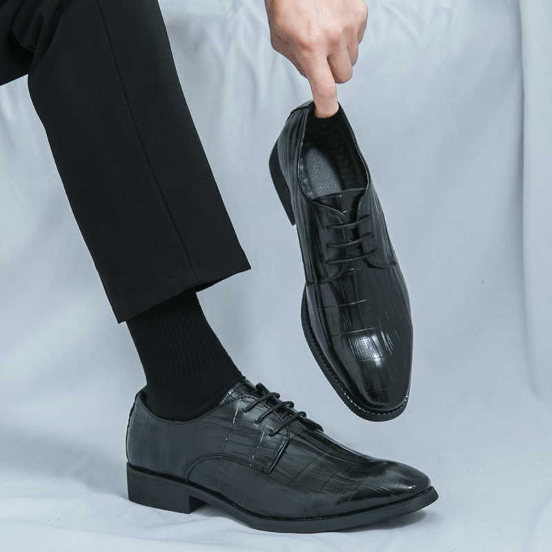 New Men's Leather Shoes High Q - Leather Work Oxfords 评论和价格