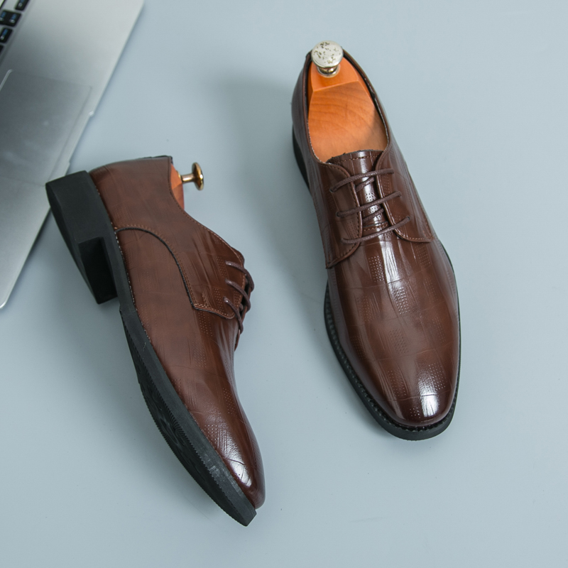 New Men's Leather Shoes High Q - Leather Work Oxfords 评论和价格