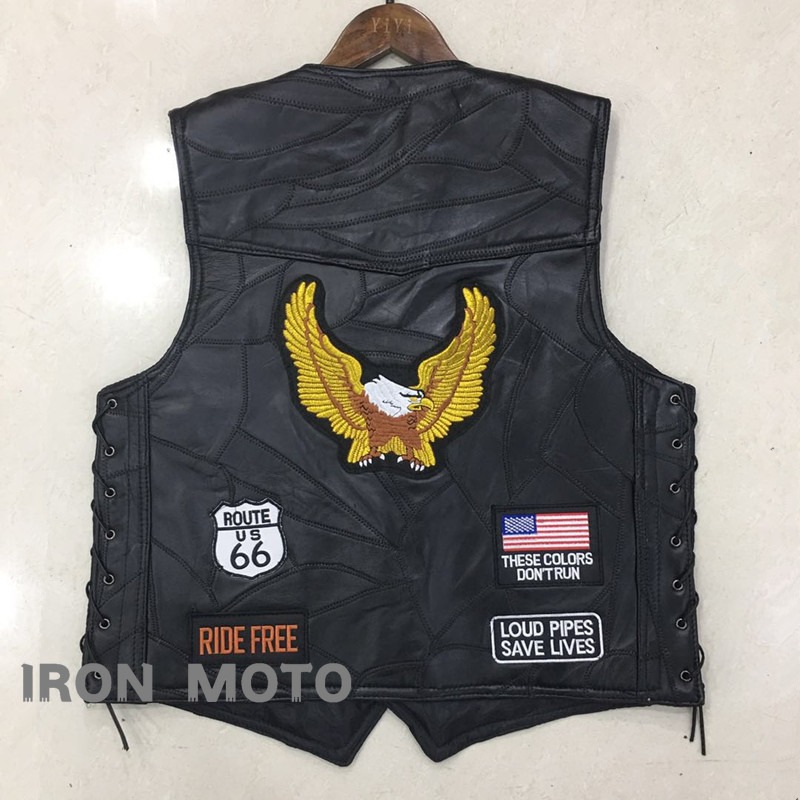 NEW Motorcycle Vests Men Cafe  - Leather Work Vest 评论和价格