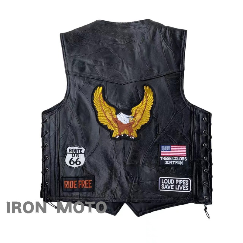 NEW Motorcycle Vests Men Cafe  - Leather Work Vest 评论和价格