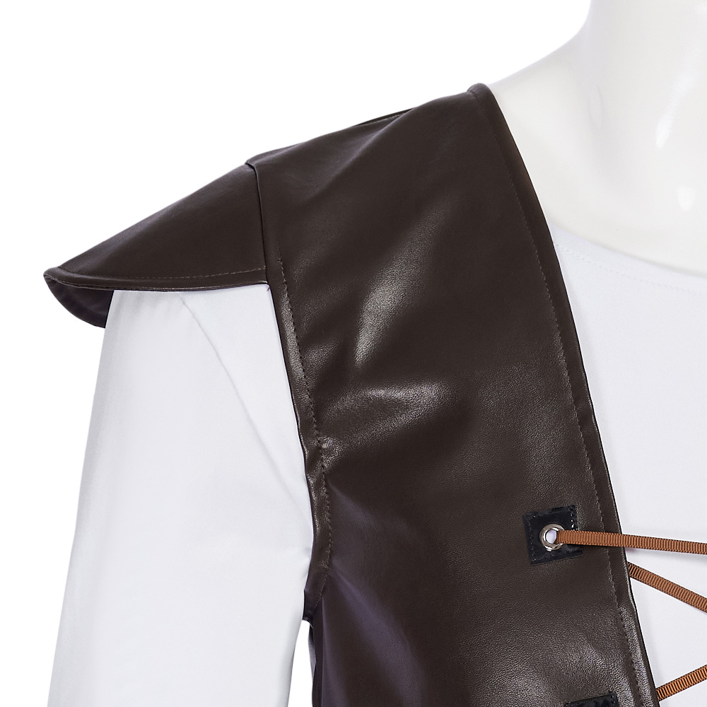 Shrek Cosplay Costumes Green H - Leather Work Vest 评论和价格