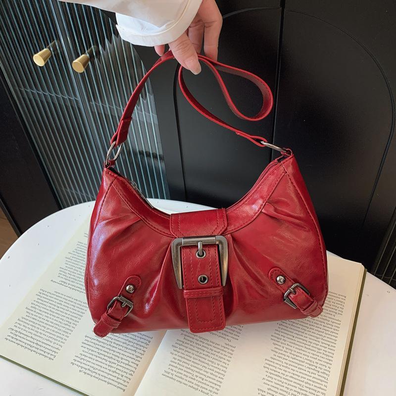 Y2K Retro Pleated Leather Shou - Leatherwork Workshop 评论和价格