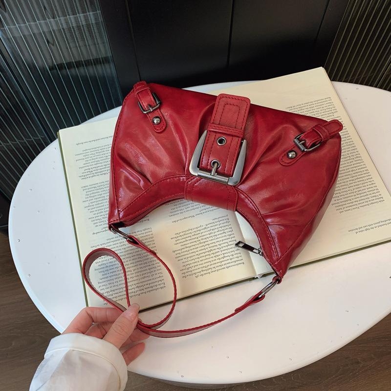 Y2K Retro Pleated Leather Shou - Leatherwork Workshop 评论和价格