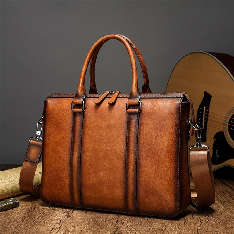 YETTIES Business Top Grain Lea - Leather Work Bag Laptop 评论和价格