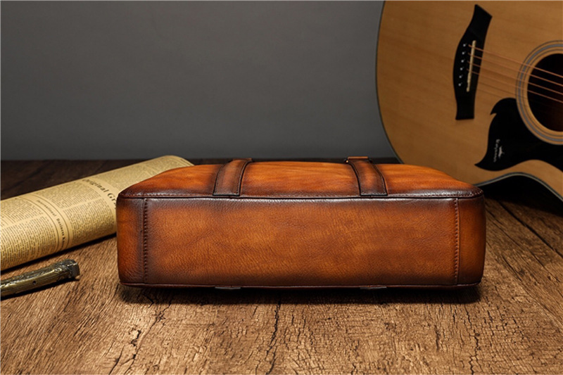 YETTIES Business Top Grain Lea - Leather Work Bag Laptop 评论和价格