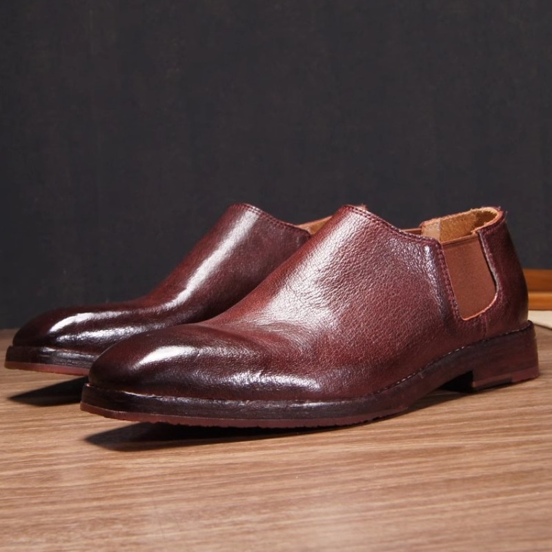 Fashion Casual Square Toe Chel - Leather Work Oxfords 评论和价格