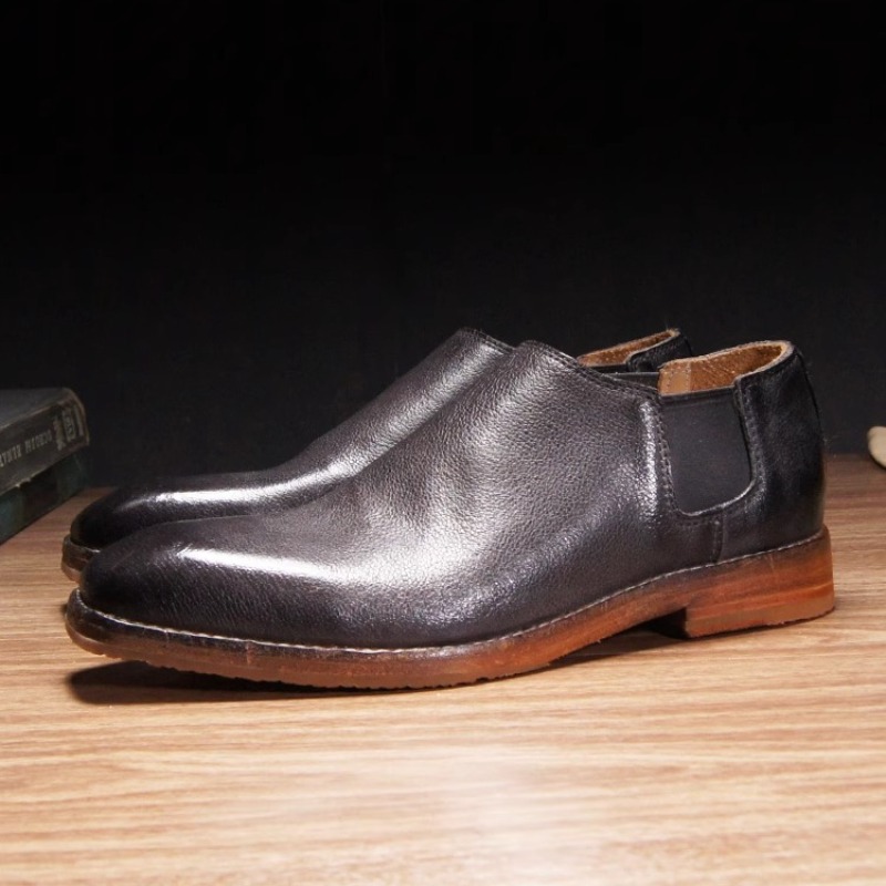 Fashion Casual Square Toe Chel - Leather Work Oxfords 评论和价格