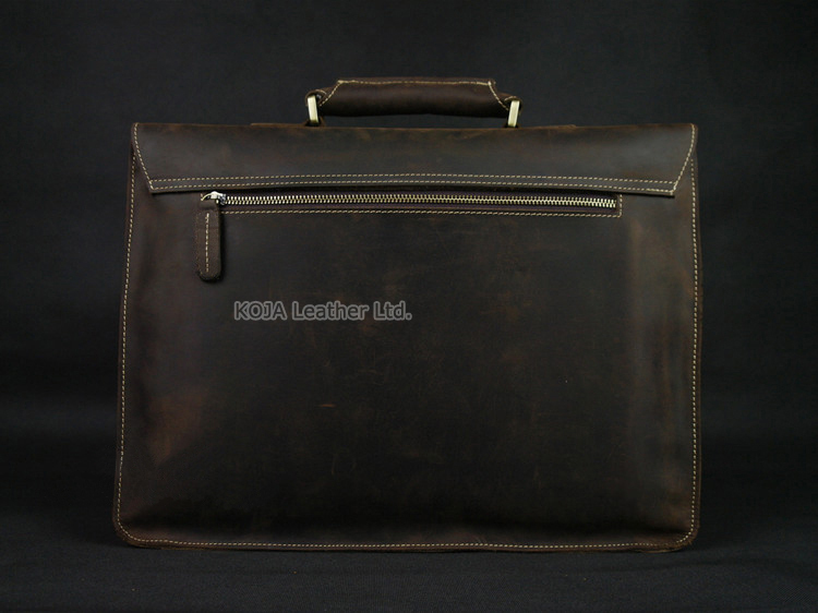Vintage Crazy Horse Genuine Le - Leather Work Bag Laptop 评论和价格