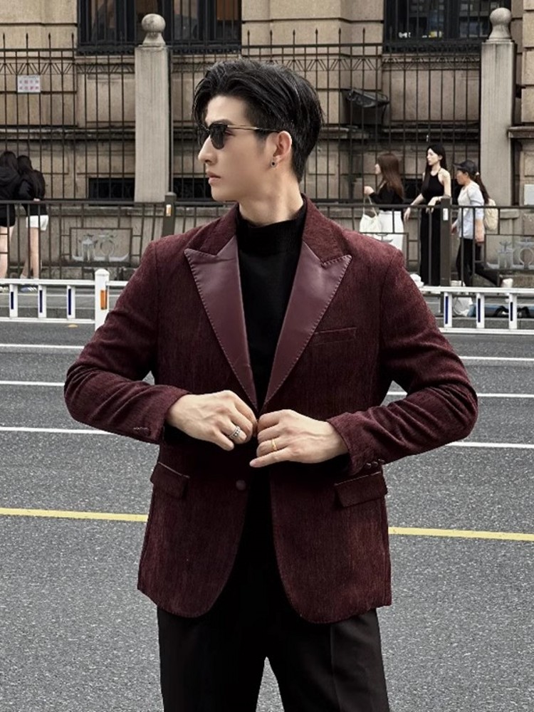 Fashion Mens Autumn Party Slim - Leather Work Jacket Mens 评论和价格