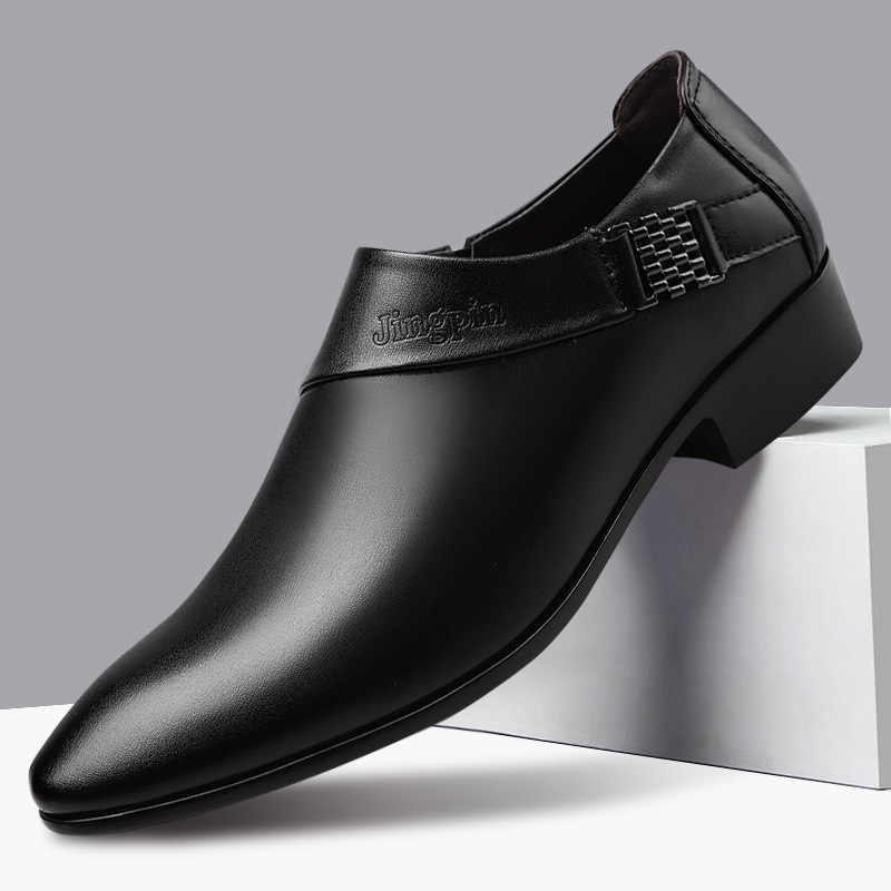 Men PU Leather Shoes Formal Dr - Leather Work Oxfords 评论和价格