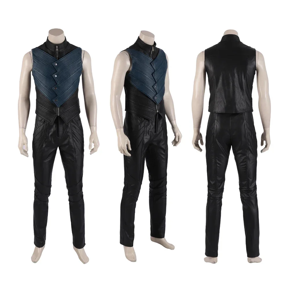 Game DMC 5 Vergil Cosplay Cost - Leather Work Vest 评论和价格