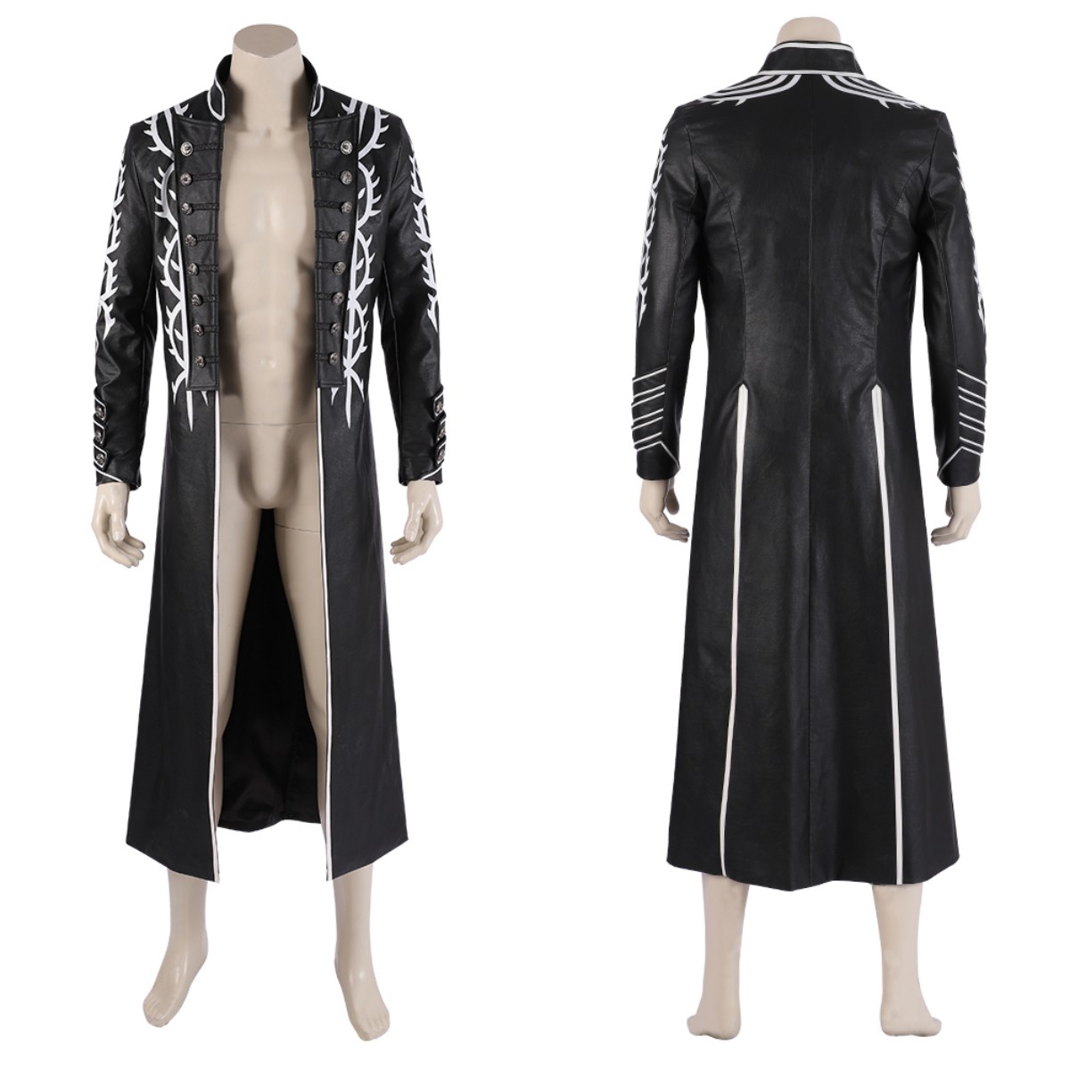 Game DMC 5 Vergil Cosplay Cost - Leather Work Vest 评论和价格