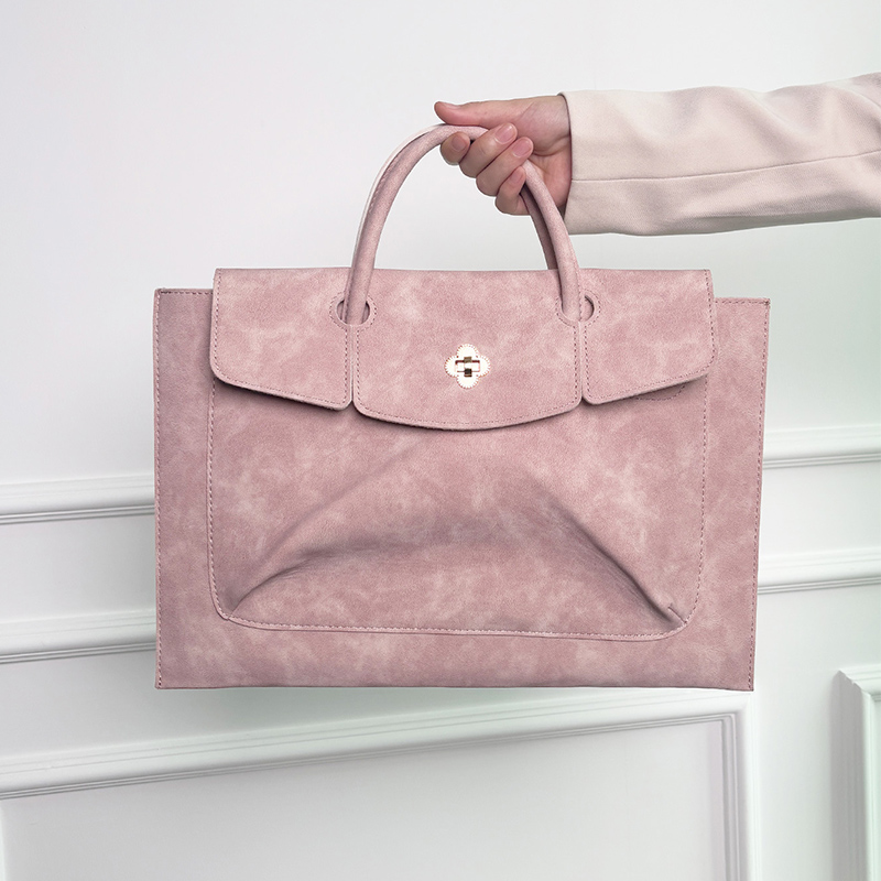 Elegant Pink PU Leather Laptop - Leather Work Bag Laptop 评论和价格