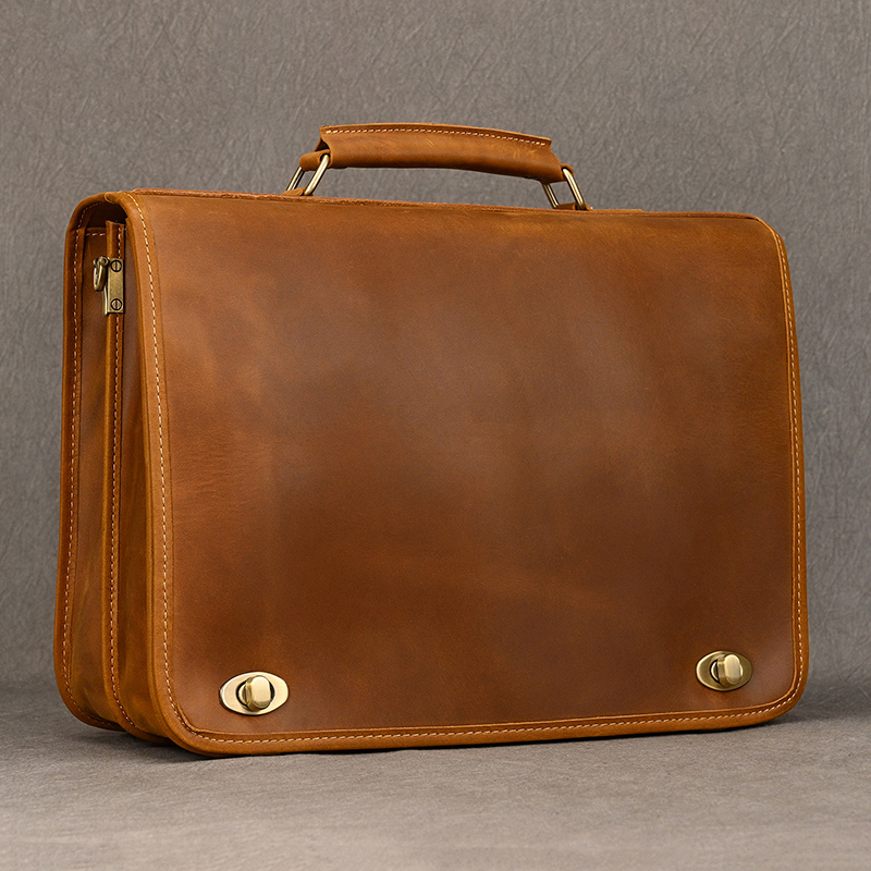 Customize Genuine Leather Lapt - Leather Work Bag Laptop 评论和价格