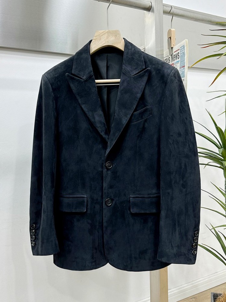 Vintage Suede Sheepskin Elegan - Leather Work Jacket Mens 评论和价格
