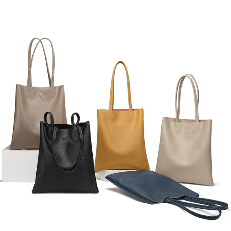 Genuine Leather Tote Bag Casua - Leatherwork Workshop 评论和价格