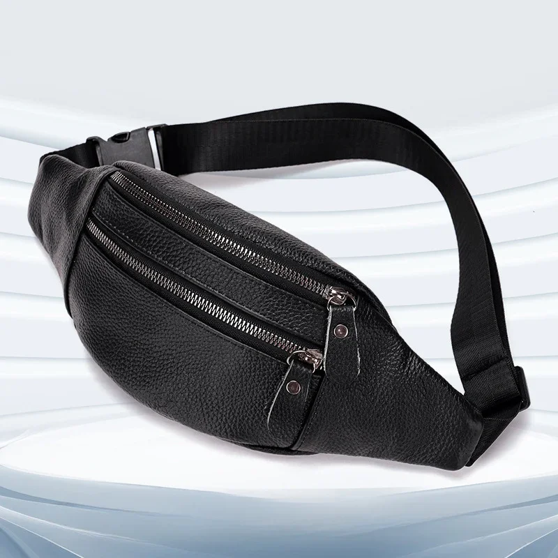 Genuine Leather Men’s Waist Ba - Leather Work Bag Laptop 评论和价格