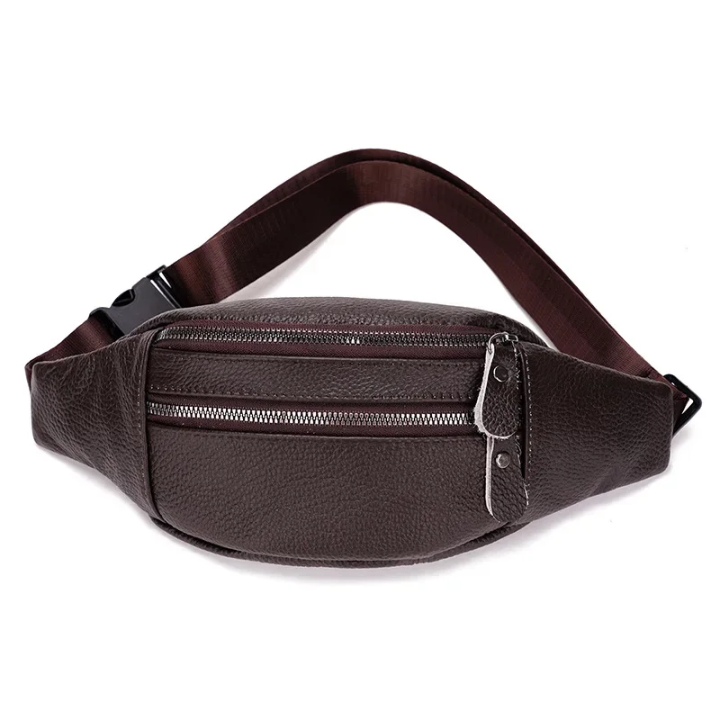 Genuine Leather Men’s Waist Ba - Leather Work Bag Laptop 评论和价格