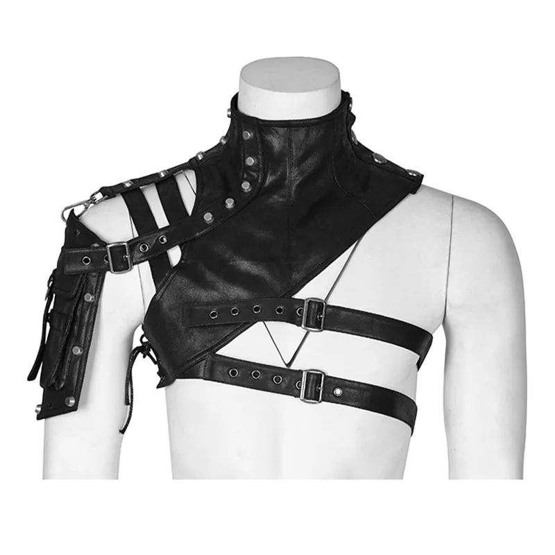 Steampunk Medieval Leather Arm - Leather Work Vest 评论和价格