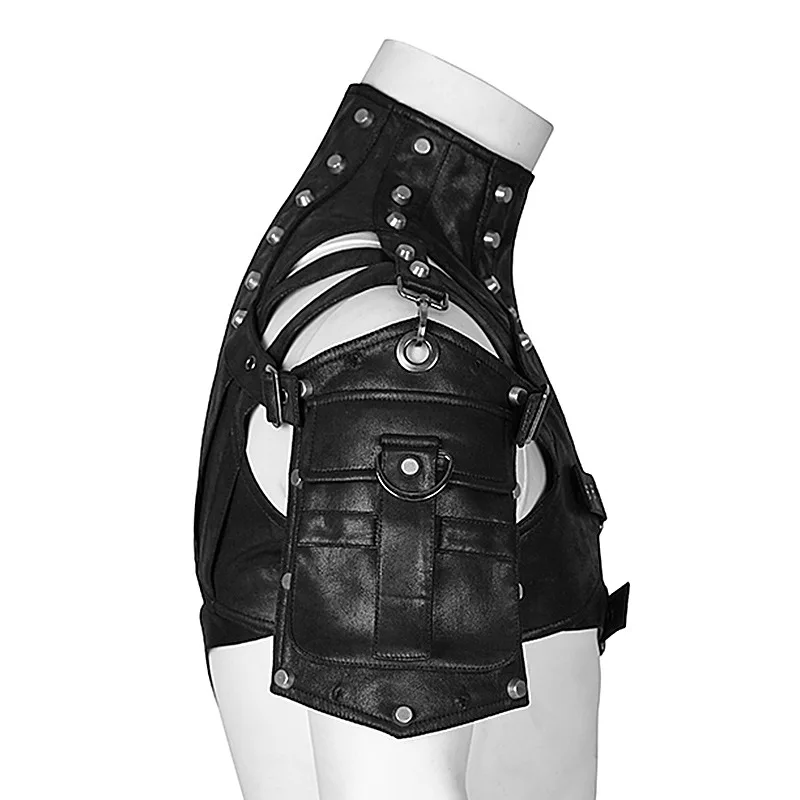 Steampunk Medieval Leather Arm - Leather Work Vest 评论和价格