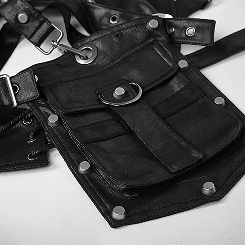 Steampunk Medieval Leather Arm - Leather Work Vest 评论和价格