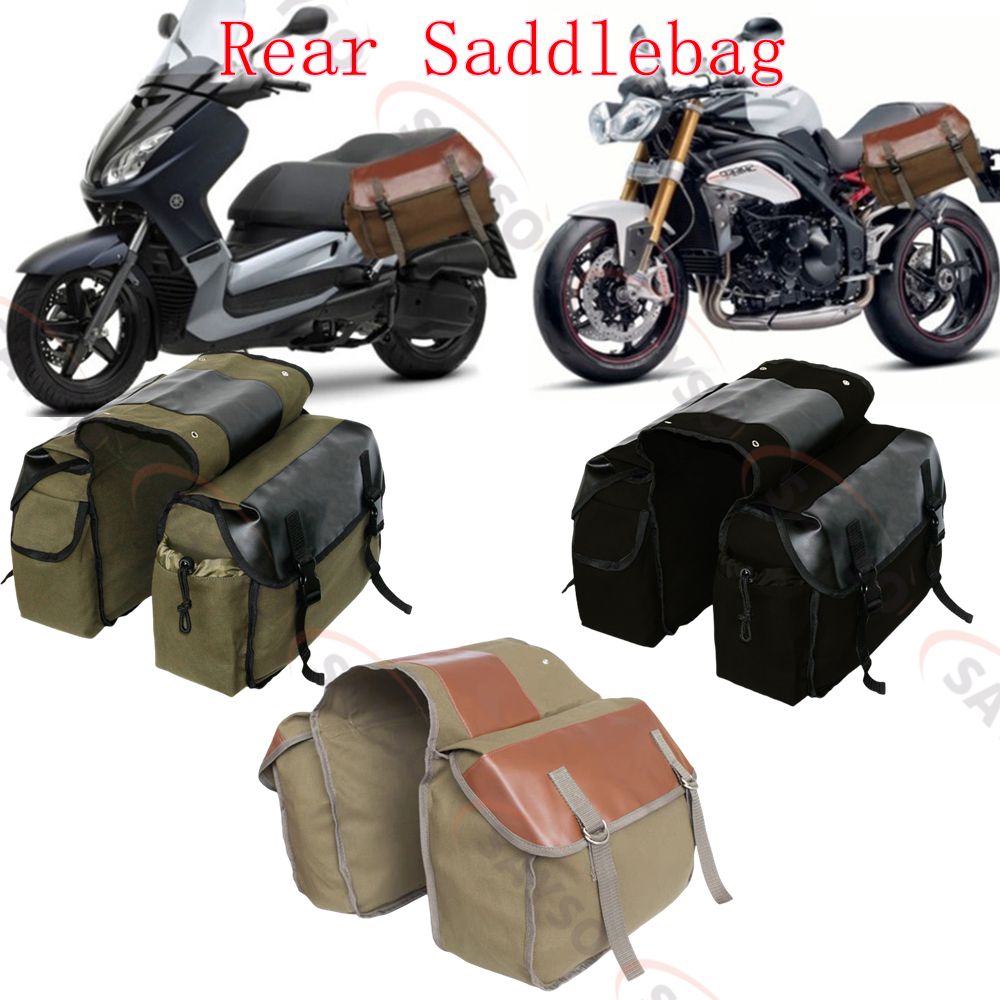 Canvas Leather Rear Saddlebag  - Leather Workshop 评论和价格