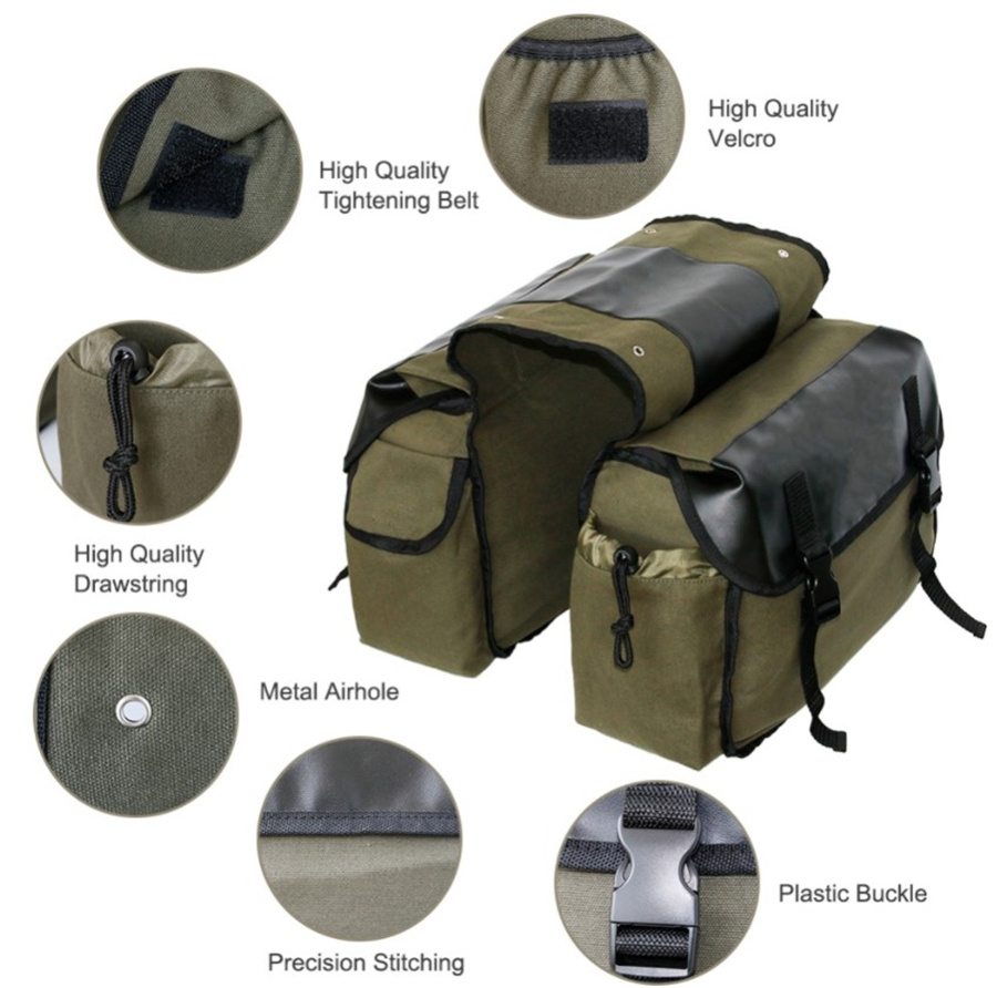 Canvas Leather Rear Saddlebag  - Leather Workshop 评论和价格