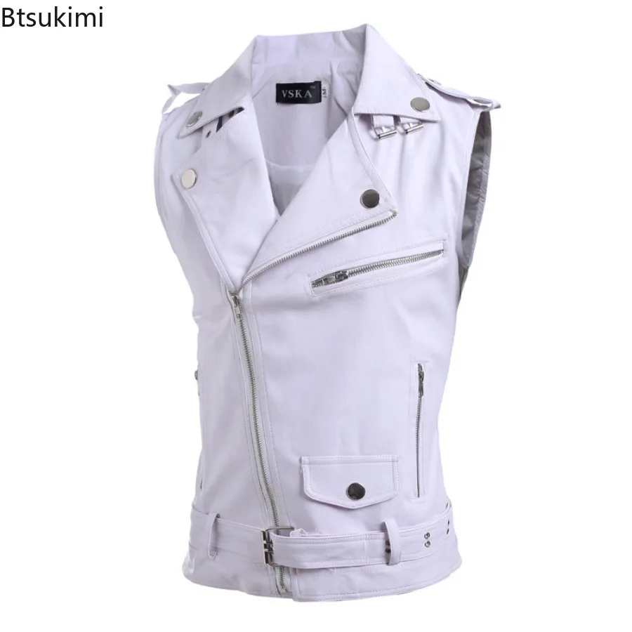 2026 Men's Casual PU Leather V - Leather Work Vest 评论和价格