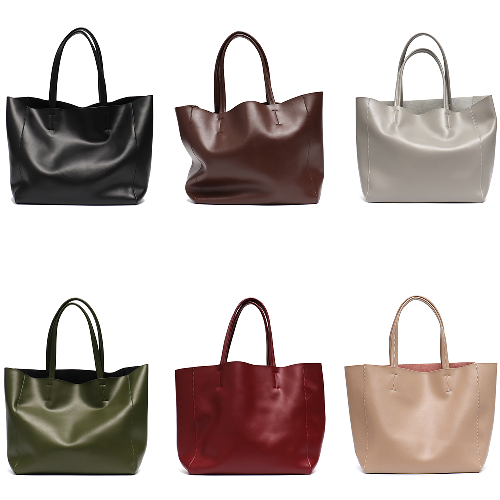 Minimalist Big Tote Bag Women  - Leatherwork Workshop 评论和价格