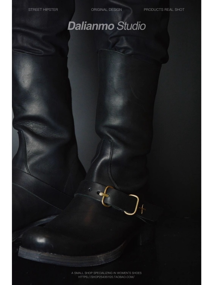 Black Cool Short Boots for Men - Youtube Leatherwork 评论和价格