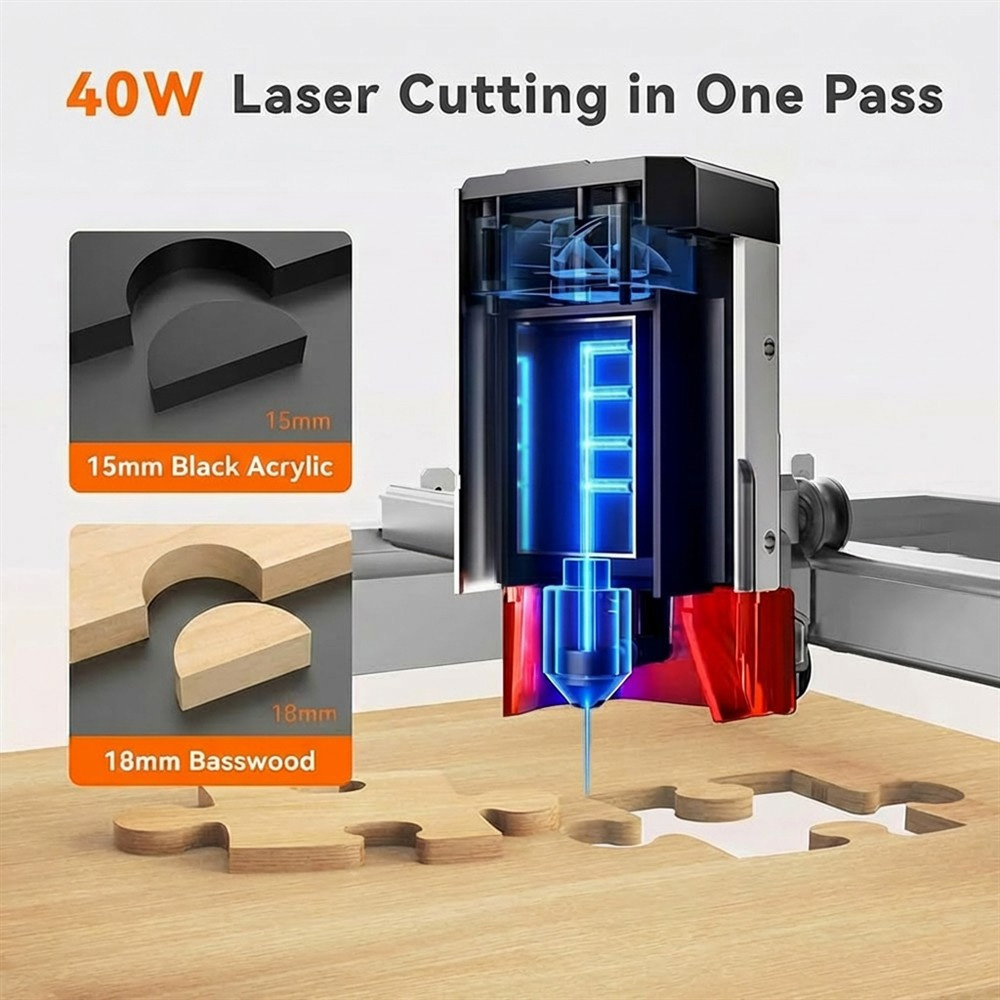 TOOCAA L2 40W AI Desktop Laser - Leatherwork Machine 评论和价格