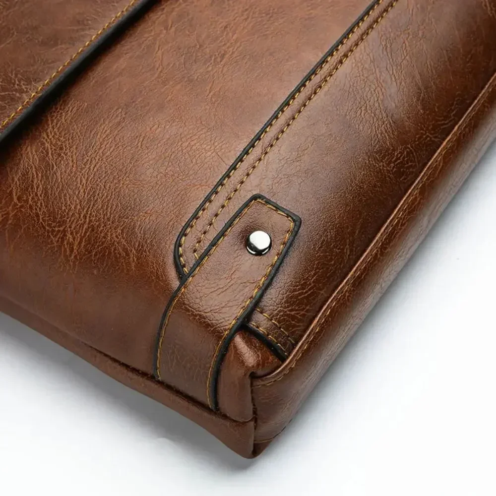 Briefcase For Men PU Leather T - Leather Work Bag Laptop 评论和价格