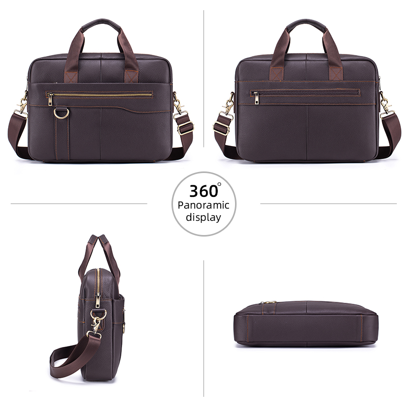 Men's Vintage Genuine Leather  - Leather Work Bag Laptop 评论和价格