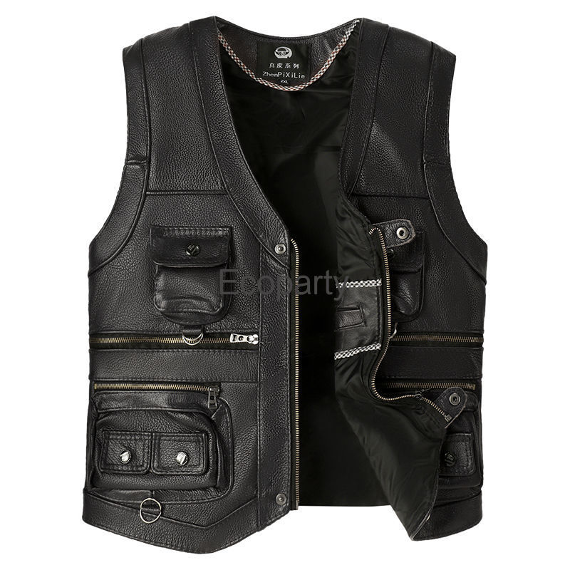 2024 Autumn Winter Leather Ves - Leather Work Vest 评论和价格