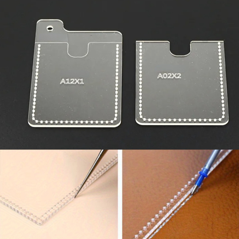 2pcs/set DIY Leather Card Cove - Leatherwork Patterns 评论和价格