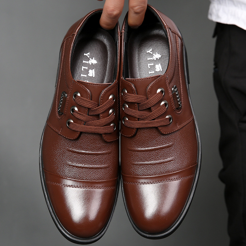 Winter Men Genuine Leather For - Leather Work Oxfords 评论和价格