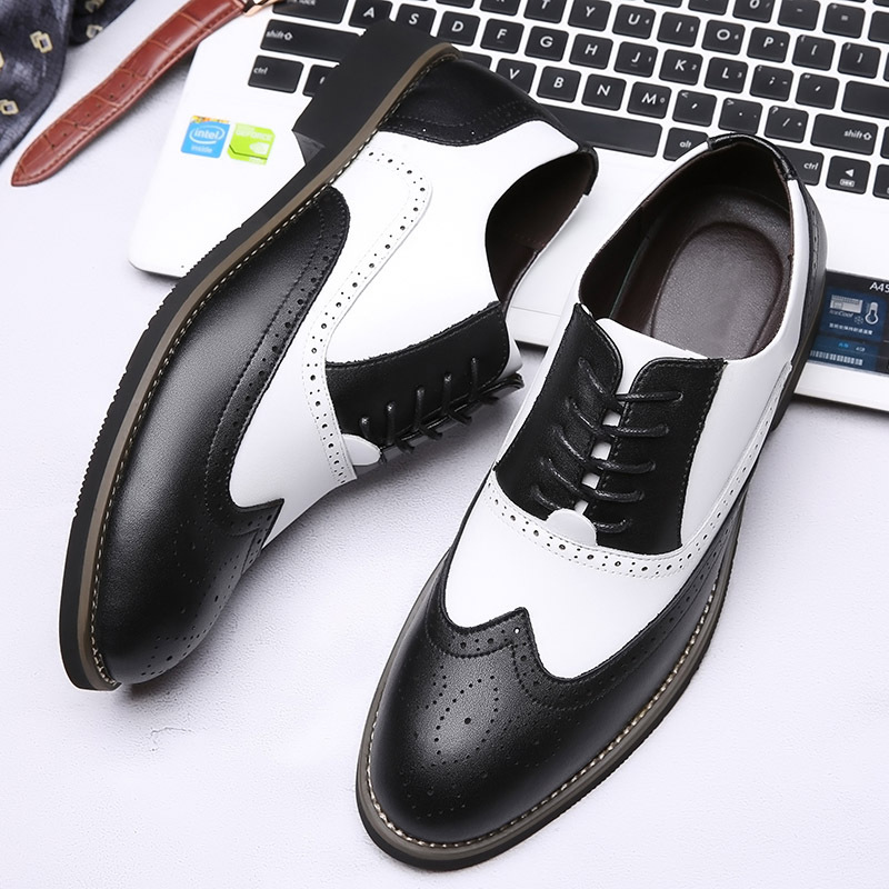 Men Dress Shoes Genuine Leathe - Leather Work Oxfords 评论和价格