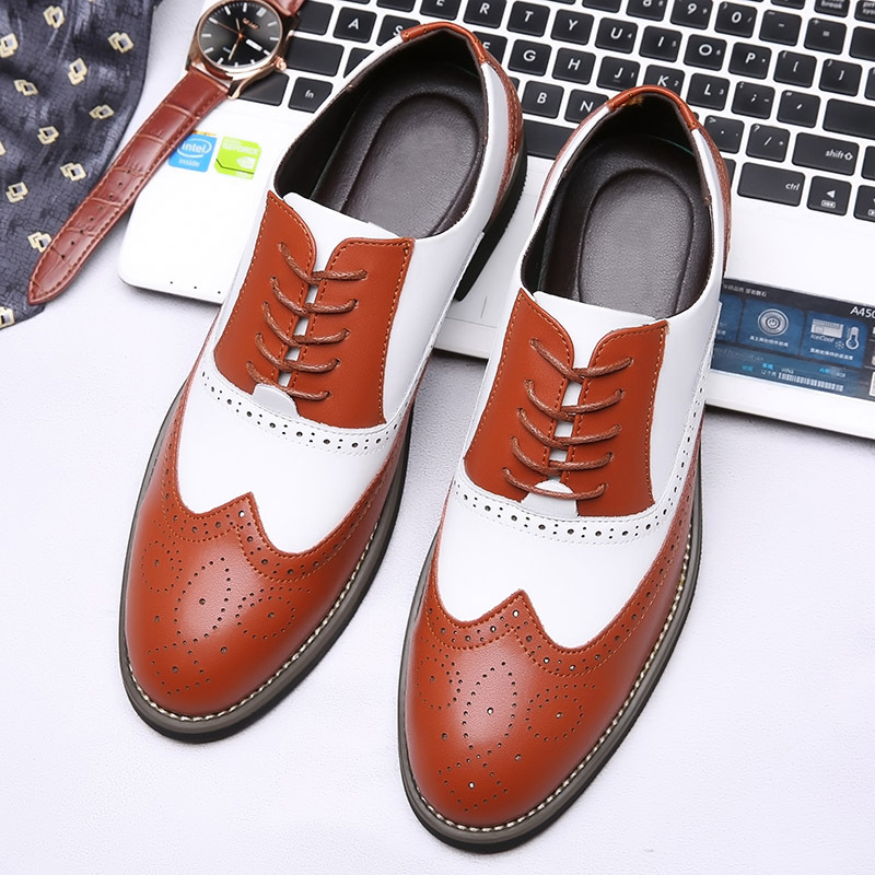 Men Dress Shoes Genuine Leathe - Leather Work Oxfords 评论和价格